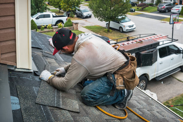 Professional Roofing technician working in Highland Lakes, NJ